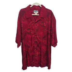 Mens Big & Tall Big Dogs Hawaiian Button Down SS Shirt Size 2X EUC